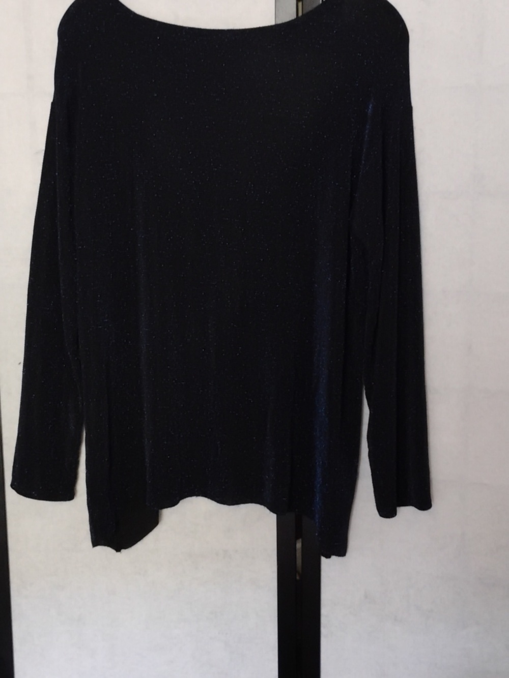 Zara Collection- Gorgeous Dark Blue Metalic Top Size 8 Flexible Material